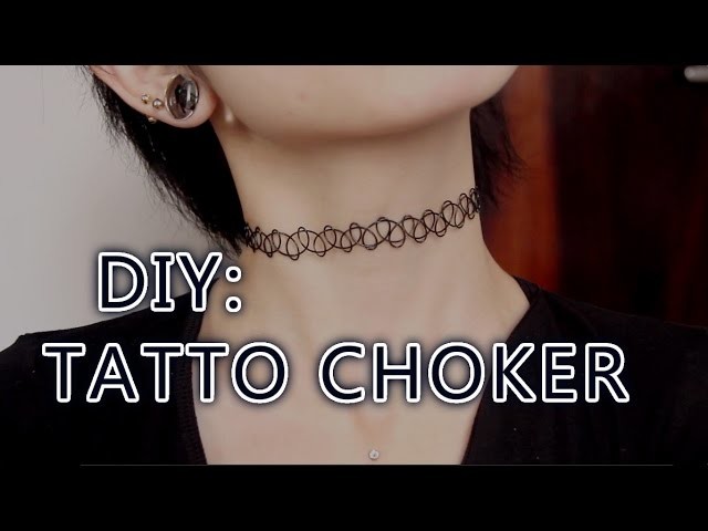 DIY: 90's TATTOO CHOKER. colar tatuagem