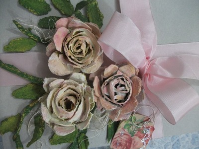DIY: Rosas feito com caixa de ovos.vintage paper roses, carton eggs