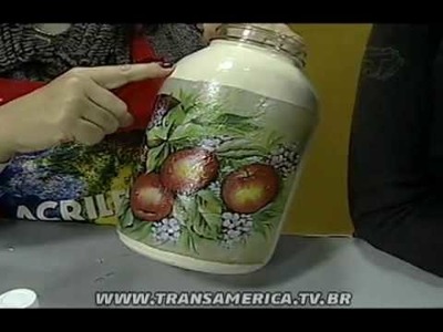 Tv Transamérica - Artesanato: Técnica de craquele em vidro em relevo - Parte 2