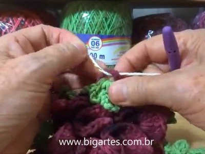 Aprenda a fazer: Square de crochê BIG artes.com.br