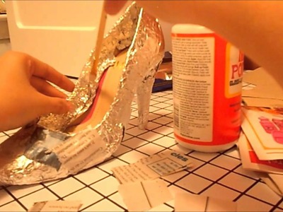 Sapato de papel(Tecnica papietagem) Porta-anel  shoes ring  holder display