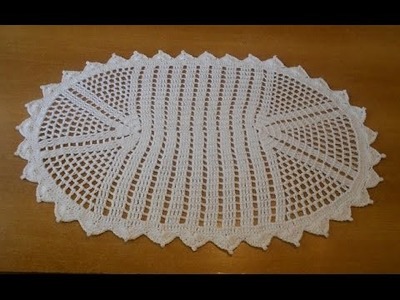 Tapete Simples de crochê oval em barbante parte 2 - crochet rug - alfombra de ganchillo
