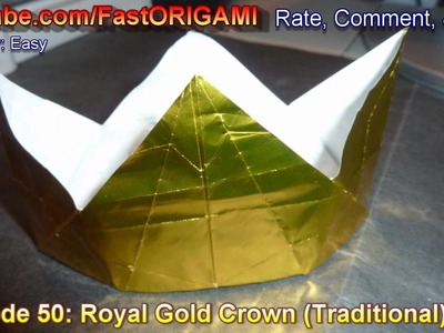 How to make Royal Gold Crown Origami 冠折り紙 Corona 王冠 coroa Mahkota korona венец