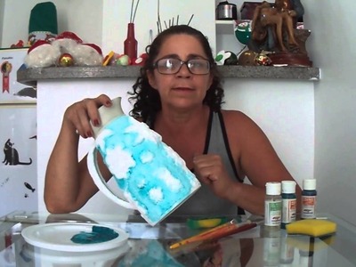 Pintando Arte com Teca Silvestre - Ensinando como fazer Efeitos em Papel Machê