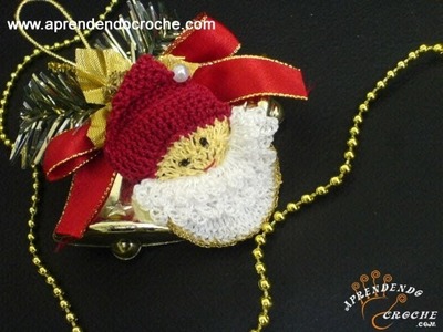 3º Parte - Imã de Geladeira em Croche - Papai Noel Delicado - Aprendendo Crochê