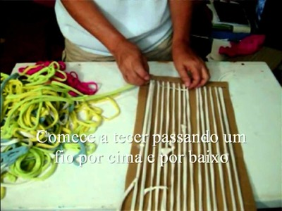 Artesanato : Tear de papelão - Craft: Loom cardboard - Artesanía: cartón Loom