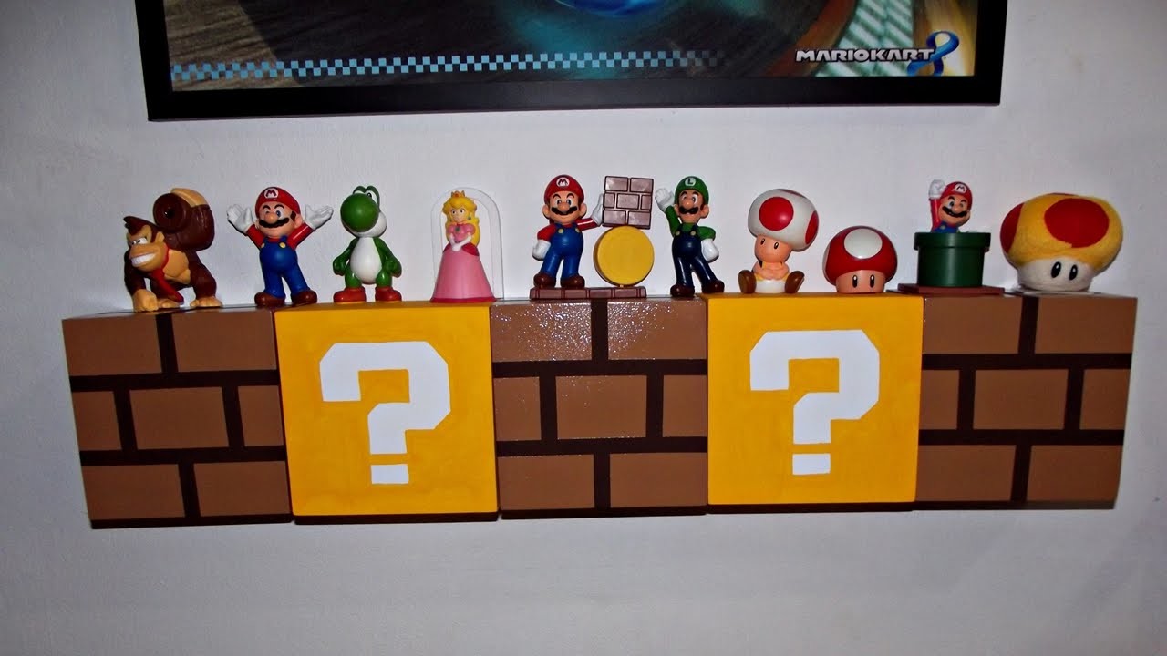 DIY - Prateleira de blocos do Mario (Nintendo)