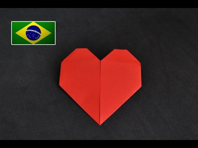 Origami: Coração Dia dos Namorados - Tutorial com voz PT BR