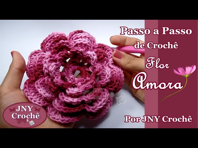 Passo a Passo de Crochê Flor Amora por JNY Crochê