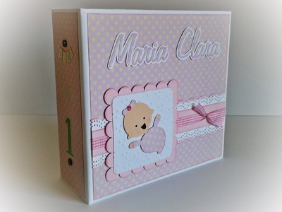 Album da Maria Clara - Mini Album para bebé (scrapbooking baby girl album)