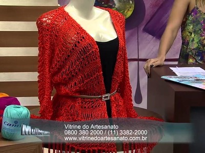 Mulher.com 11.12.2014 Kimono Trico por Vitoria Quintal parte 1