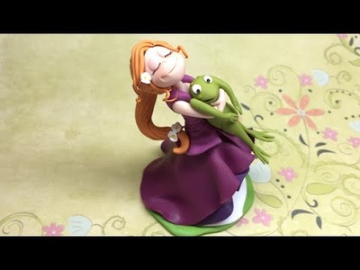 Princess and the frog.Princesa e o sapo- Polymer clay (Fimo)