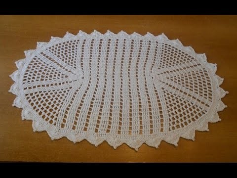 Tapete Simples de crochê oval em barbante parte 1 - crochet rug - alfombra de ganchillo