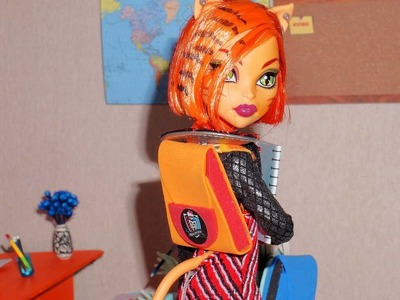 Como fazer mochila para boneca Monster High, Barbie, MLP, EAH, etc