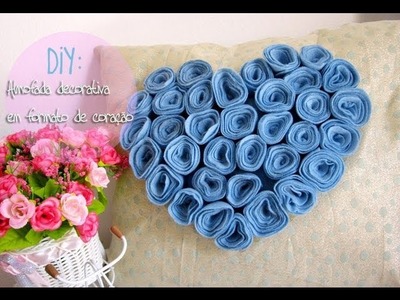 DIY: Almofada decorativa em formato de coração de flores ❤