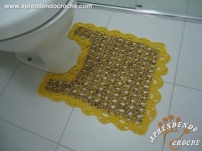 Tapete Vaso Firenze em Croche - Jogo de Banheiro Crochê
