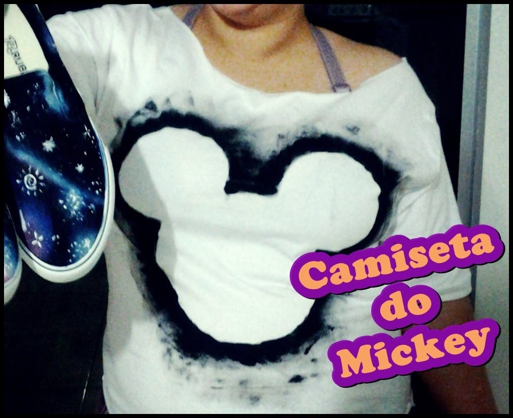 Camiseta do Mickey Customizada Por LariKoze [faça você mesmo]