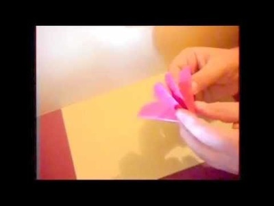 Como fazer uma FLOR de papel Origami how to make a FLOWER Dobradura