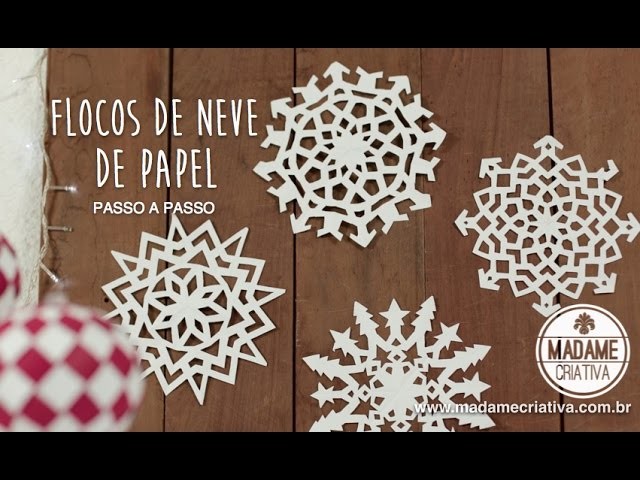Como fazer flocos de Neve com Papel - Decoração Festa Frozen - Paper Snowflakes EASY DIY