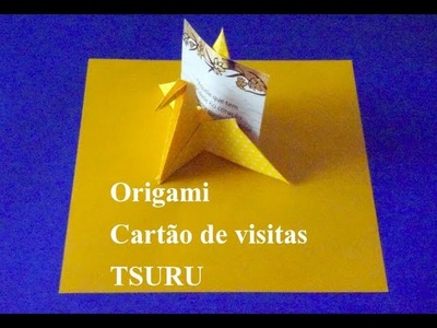 Como fazer um PÁSSARO de papel Origami dobradura how to make a bird card