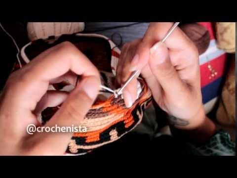 Técnica de fio conduzido - Bolsa Wayuu