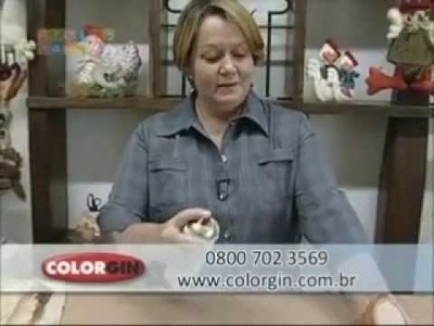 Colorgin no Ateliê na TV - Vaso com flores de fibra de bananeira
