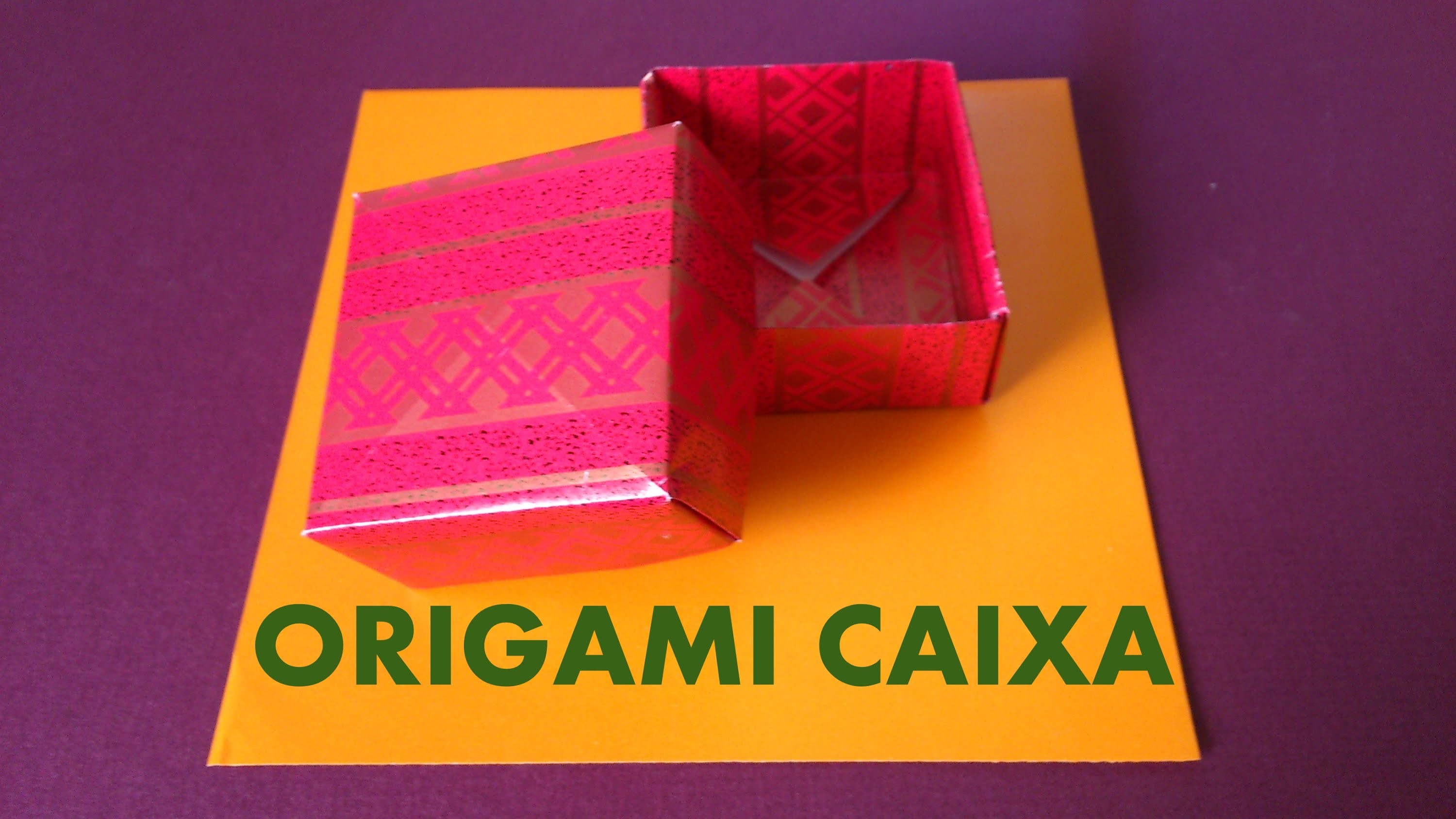 Como fazer uma CAIXA de Presente de Origami - Papiroflexia, Dobraduras de papel.