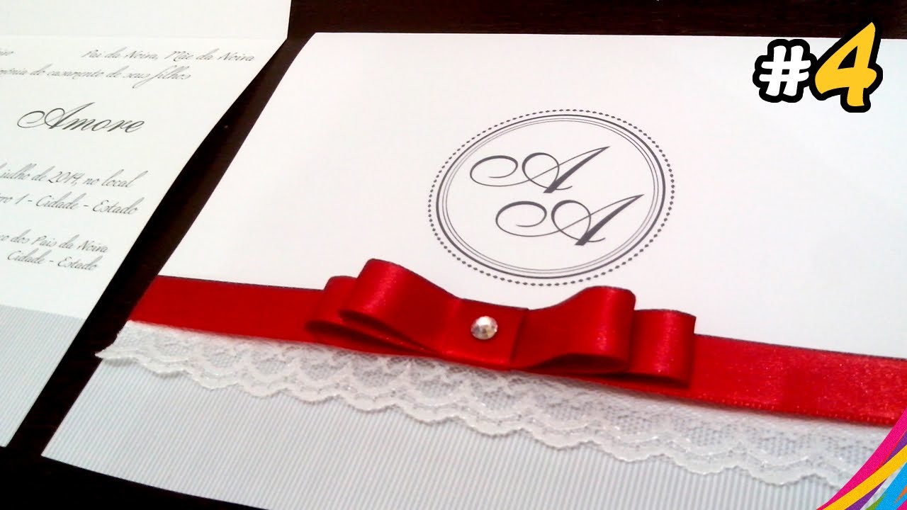 Convite de Casamento. Wedding Invitation. Invitacion de la Boda DIY #4