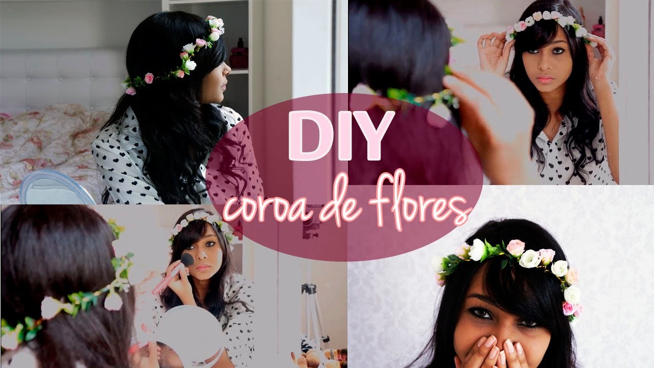 DIY: Como fazer uma coroa de flores - muito fácil