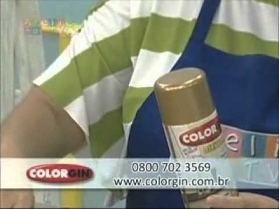 Colorgin no Ateliê na TV - Flores de PET reciclado pintadas com Spray Colorgin