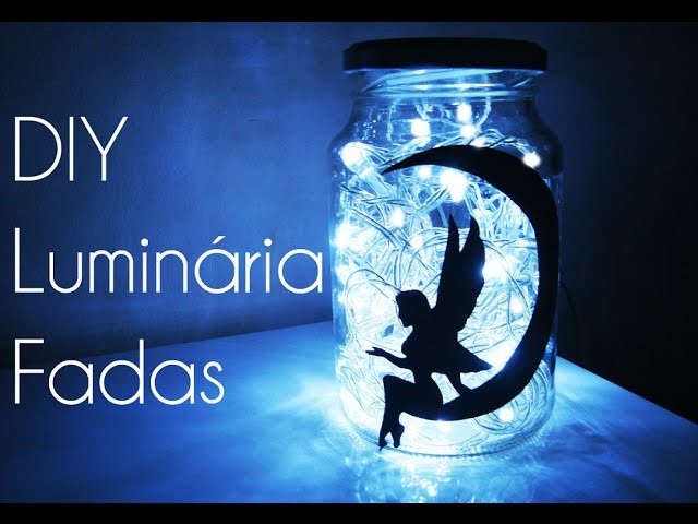 ★ DIY: Como Fazer Luminária de Fada para Decorar seu Quarto ★(Fairy Lights Jar)