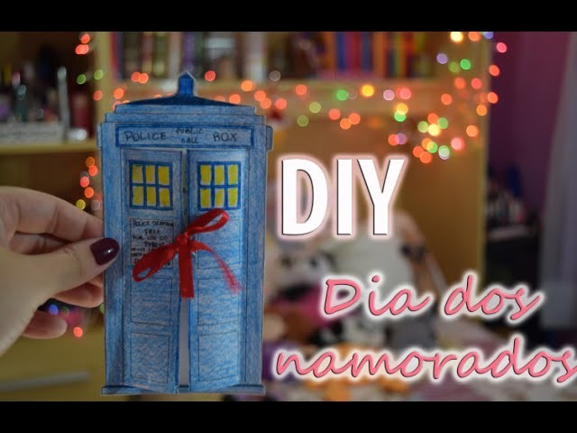 DIY dia dos namorados cartão TARDIS Doctor Who | Mandy Francesa