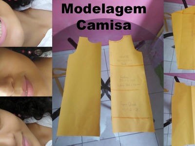 Para iniciantes  - molde de camisa simples por Alana Santos Blogger