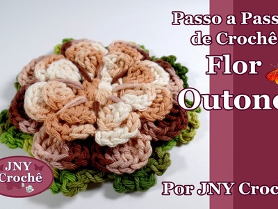 Passo a Passo de Crochê Flor Outono por JNY Crochê