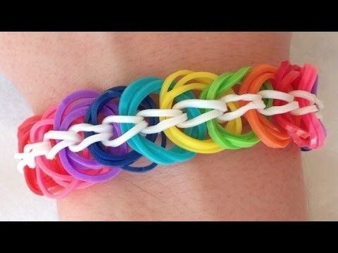 Como fazer pulseiras de elástico: Triple Link Chain #LoomBands (sem tear)