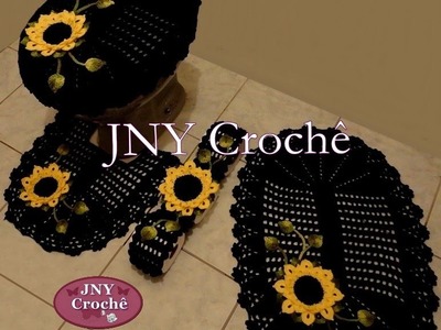 Jogo de Banheiro de Crochê Mega Girassol por JNY Crochê
