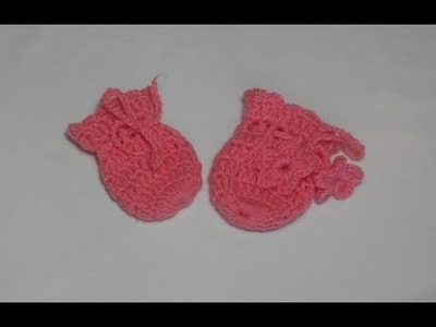 Luva em Crochê Para Bebê - Crochet Glove - Guante de Ganchillo