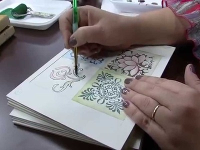 Mulher.com 25.09.2014 - Pintura Azulejo Hidráulico por Mara Fernandes