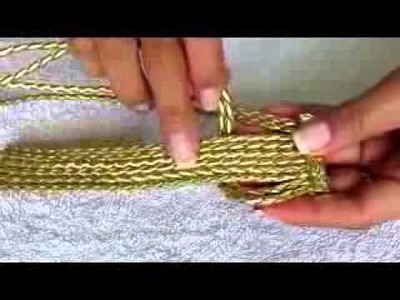 Passo a Passo #24   Maxi Pulseira Fecho Imã Couro trançado