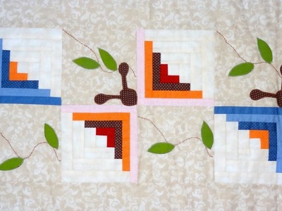 Patchwork Maria Adna - Caminho de mesa - Patchwork - Trilho de mesa em patchwork