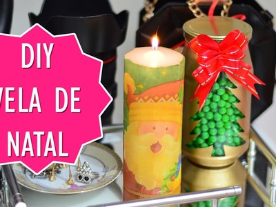 DIY Decoração de Natal Vela Papai Noel | #2 #EspecialdeNatal | URSULAPINKWOMAN