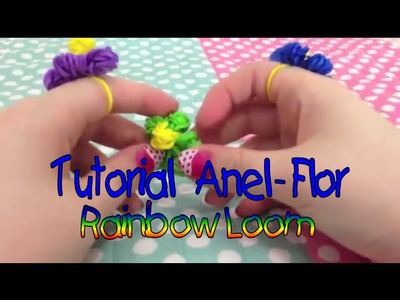 ❀ Tutorial: Anel-Flor Rainbow Loom  sem tear por Julia Silva