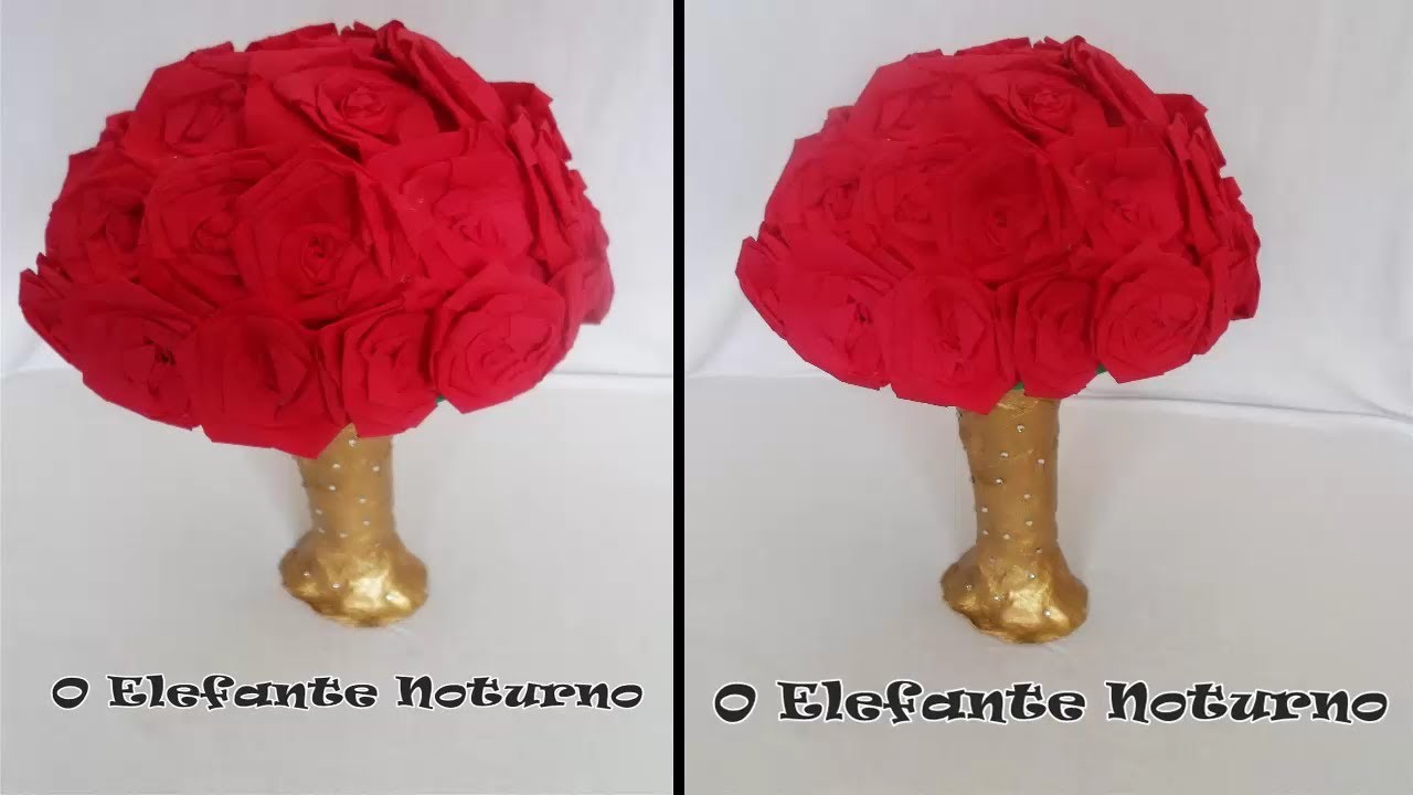 Aprenda a fazer rosas (extra: mini árvore). Diy flowers with crepe paper