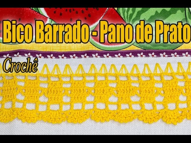 Bico Barrado pano de Prato em crochê - Professora Simone #crochet #passoapasso