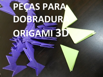 Como fazer peças origami dobradura 3d passo a passo