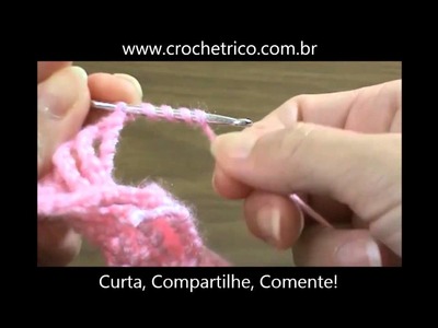 Crochê para Canhotas - Guia de Pontos - Aula 31 - Ponto Trançado