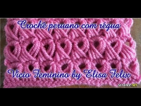 Crochê peruano feito com régua