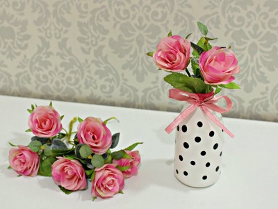 DIY.Faça você mesmo: Vasinho decorativo com flores ♥
