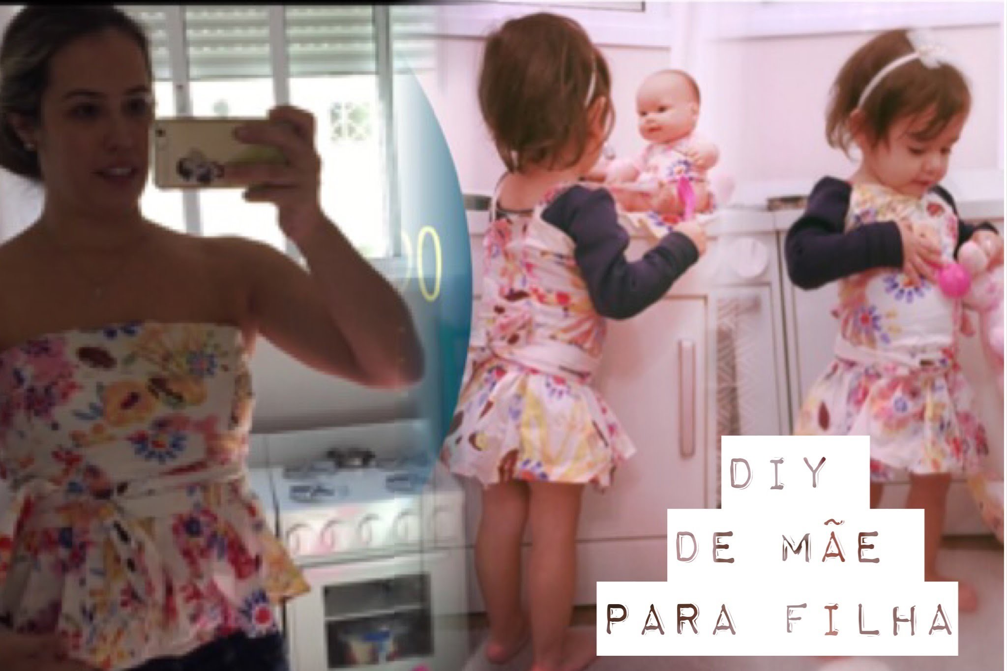 DIY: tutorial moda faça você mesmo - blusa mãe vestido filha