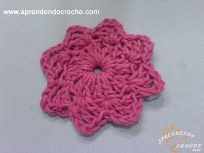 Flor de Croche Estrelinha para Aplicação - Aprendendo Crochê